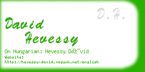 david hevessy business card